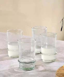 Nkuku New Arrivals Kaneti Bubble Tumbler - Clear - Large (Set Of 4)