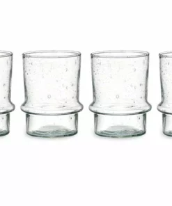 Nkuku New Arrivals Kaneti Bubble Tumbler - Clear - Small (Set Of 4)