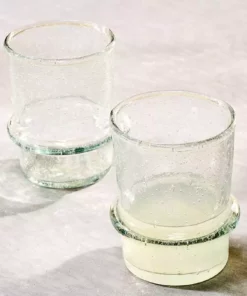 Nkuku New Arrivals Kaneti Bubble Tumbler - Clear - Small (Set Of 4)