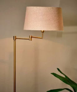Nkuku Kara Floor Lamp - Brass Shop By Type
