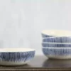 Nkuku Karuma Ceramic Cereal Bowl - Blue & White Tableware