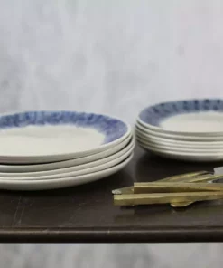 Nkuku Karuma Ceramic Plate - Blue & White