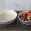 Nkuku Tableware Karuma Ceramic Serving Bowl - Blue & White