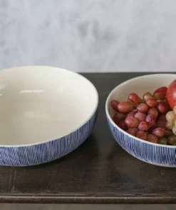 Nkuku Tableware Karuma Ceramic Serving Bowl - Blue & White