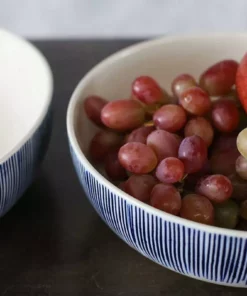 Nkuku Tableware Karuma Ceramic Serving Bowl - Blue & White
