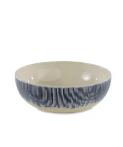 Nkuku Tableware Karuma Ceramic Serving Bowl - Blue & White