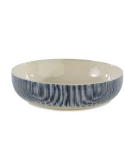 Nkuku Tableware Karuma Ceramic Serving Bowl - Blue & White