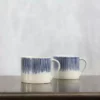 Nkuku Tableware Karuma Ceramic Small Mug - Blue & White (Set Of 2)