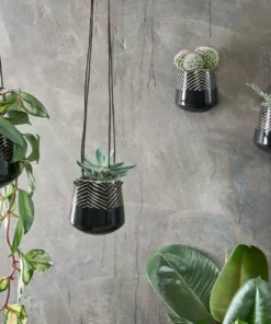 Nkuku Kavari Ceramic Hanging Planter Planters & Vases