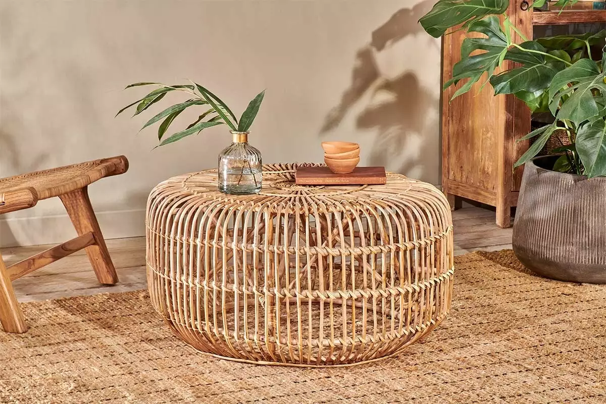 Nkuku Kedarpur Rattan Coffee Table New Arrivals 3 Nkuku Kedarpur Rattan Coffee Table New Arrivals