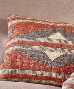 Nkuku New Arrivals Kutha Kilim Cushion Cover - Rust