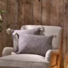 Nkuku Soft Furnishings Lamandi Recycled Cushion Cover - Grey