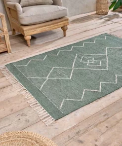 Nkuku Lamandi Recycled Rug - Moss