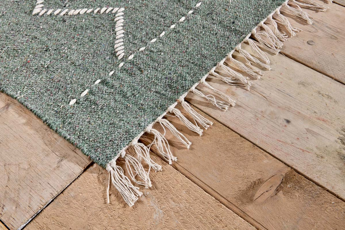 Nkuku Lamandi Recycled Runner - Moss Home Accessories 4 Nkuku Lamandi Recycled Runner - Moss Home Accessories