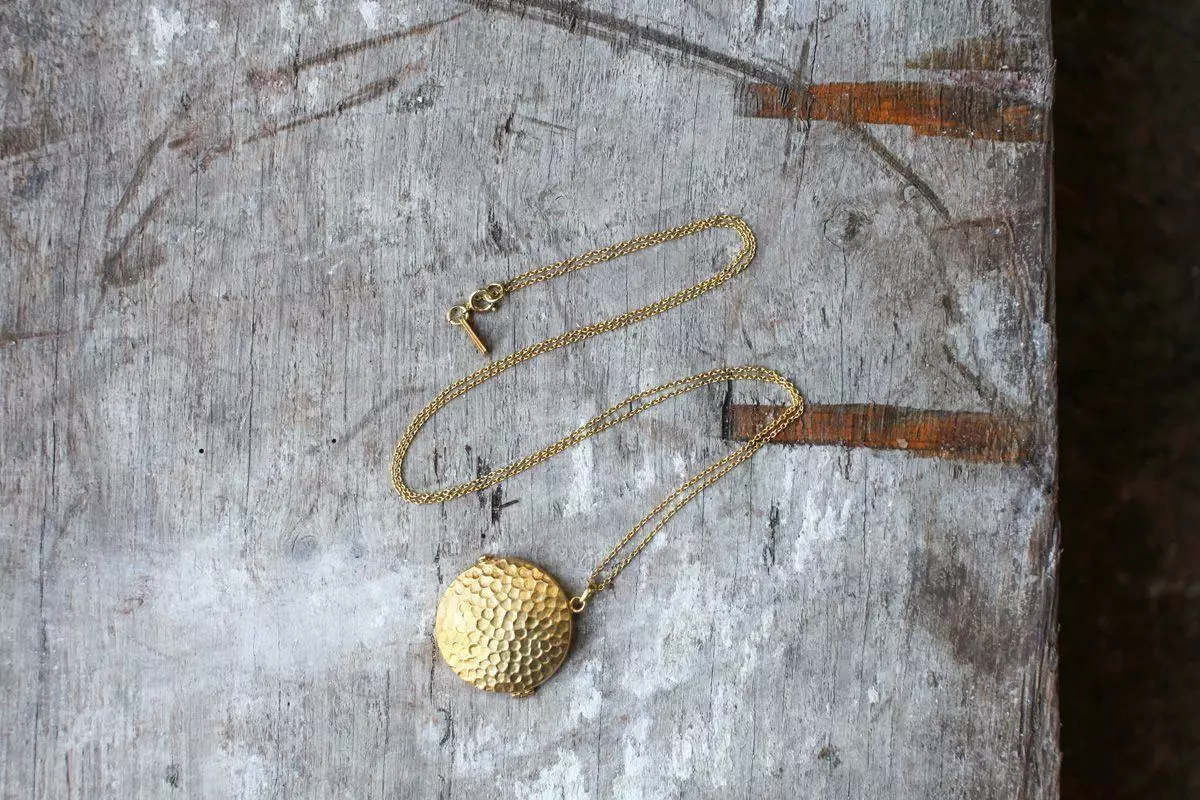 Nkuku Lavani Hammered Locket 3 Nkuku Lavani Hammered Locket