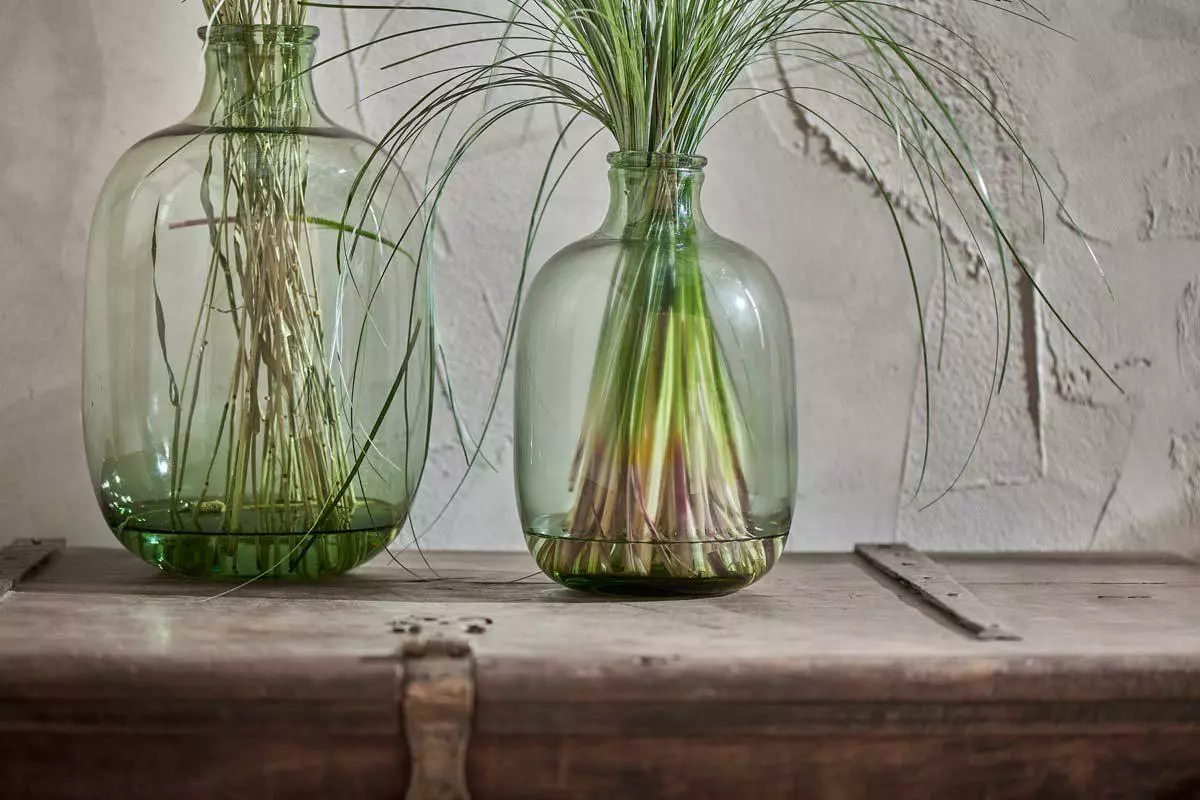 Nkuku Lua Glass Vase - Green Home Accessories 4 Nkuku Lua Glass Vase - Green Home Accessories