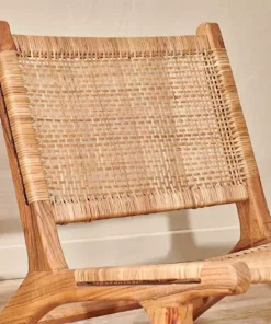 Nkuku Madrisana Acacia & Rattan Woven Chair