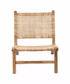 Nkuku Madrisana Acacia & Rattan Woven Chair