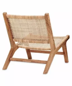 Nkuku Madrisana Acacia & Rattan Woven Chair