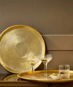 Nkuku Mahika Tray - Antique Brass