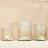 Nkuku New Arrivals Malana Recycled Glass Candle Holder - Clear