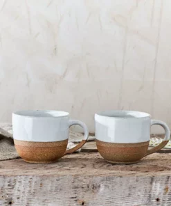 Nkuku Tableware Mali Coffee Mug - White (Set Of 2)