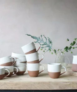 Nkuku Mali Large Mug - White (Set Of 2)