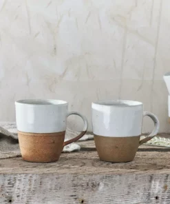 Nkuku Mali Large Mug - White (Set Of 2)