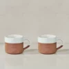 Nkuku Mali Ribbed Coffee Mug - White (Set Of 2) Tableware