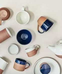 Nkuku Tableware Mali Ribbed Jug - White