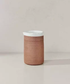 Nkuku Tableware Mali Ribbed Jug - White