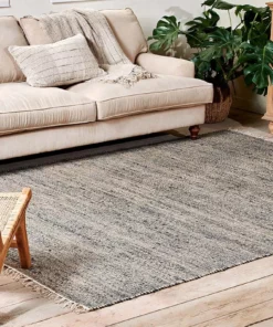 Nkuku Manado Jute & Cotton Rug - Indigo