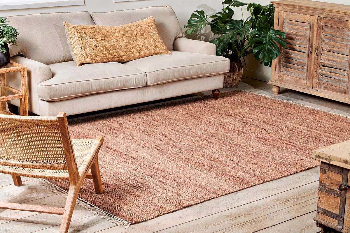 Nkuku Manado Jute & Cotton Rug - Rust 3 Nkuku Manado Jute & Cotton Rug - Rust