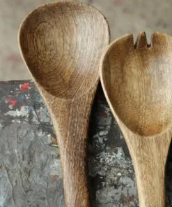 Nkuku Cutlery Salad Servers - Mango Wood (Set Of 2)