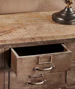 Nkuku Mansu Iron & Mango Wood Cabinet Large