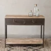 Nkuku Mansu Iron & Mango Wood Console Table Living Room