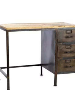 Nkuku Mansu Iron & Mango Wood Desk Home Office 9 Nkuku Mansu Iron & Mango Wood Desk Home Office