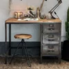 Nkuku Mansu Iron & Mango Wood Desk Home Office