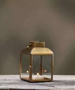 Nkuku Maro Brass Lantern - Small Home Accessories