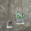 Nkuku Matamba Ceramic Hanging Planter - Lines
