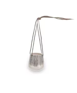Nkuku Matamba Ceramic Hanging Planter - Lines
