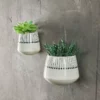 Nkuku Matamba Ceramic Wall Hung Planter - Black Matchsticks Home Accessories