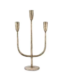 Nkuku Home Accessories Mbata Brass Candelabra - Antique Brass