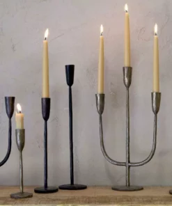 Nkuku Mbata Brass Candlestick - Antique Black 10 Nkuku Mbata Brass Candlestick - Antique Black