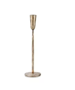 Nkuku Mbata Brass Candlestick - Antique Brass