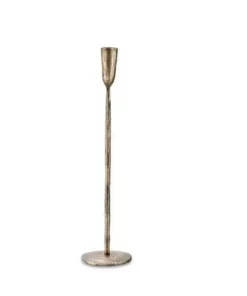Nkuku Mbata Brass Candlestick - Antique Brass