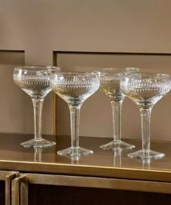 Nkuku Tableware Mila Champagne Glass - Clear (Set Of 4)