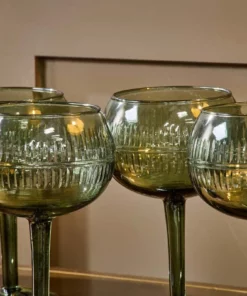 Nkuku Tableware Mila Gin Glass - Dark Emerald (Set Of 2)