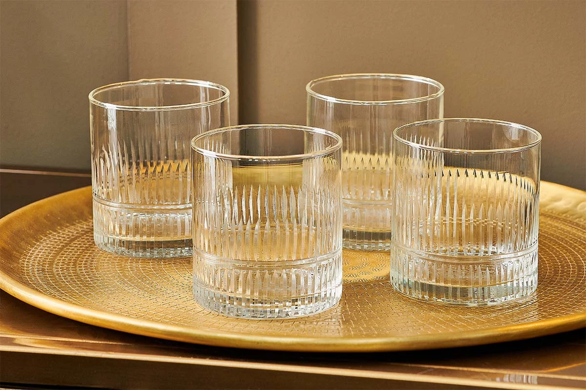 Nkuku Mila Tumbler - Clear (Set Of 4) 4 Nkuku Mila Tumbler - Clear (Set Of 4)