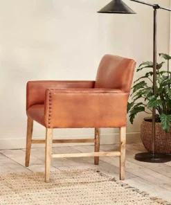 Nkuku Mirzapur Leather Desk Chair